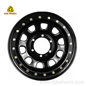 6x139.7 16 Inch Powder Coated Beadlock Steel Wheels